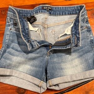 Dear John Blue Denim Rolled Hem Shorts